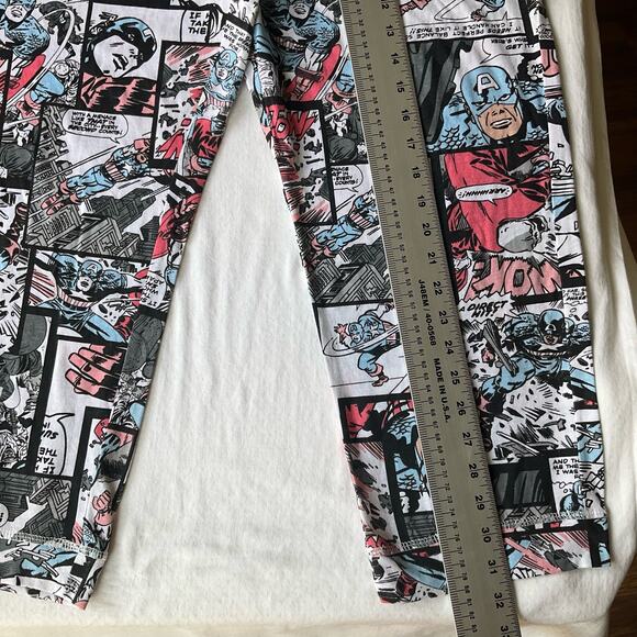 Marvel Women’s Elastic Waist Casual Long Pants size M,Gray & Red,Captain America - Picture 3 of 6